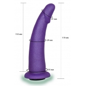 Фиолетовая гладкая изогнутая насадка-плаг - 17 см. - LOVETOY (А-Полимер) - купить с доставкой в Салавате