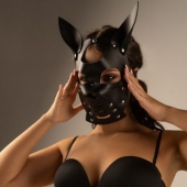 Черная маска  Собака  с ушками - Crazy Handmade - купить с доставкой в Салавате