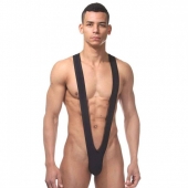 Черное мужское боди на широких лямках - La Blinque купить с доставкой Черное мужское боди на широких лямках - La Blinque купить с доставкой