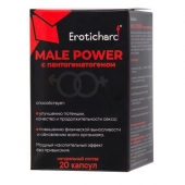 Капсулы для мужчин Erotichard male power с пантогематогеном - 20 капсул (0,370 гр.) - Erotic Hard - купить с доставкой в Салавате