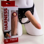 Страпон Харнесс из трусиков и насадки-фаллоса - 17,5 см. - LOVETOY (А-Полимер) - купить с доставкой в Салавате