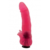 Розовая насадка для страпона с клиторальными лепестками - 18,5 см. - LOVETOY (А-Полимер) - купить с доставкой в Салавате