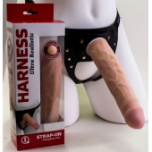 Насадка-фаллос в комплекте с трусиками Harness - 21,6 см. - LOVETOY (А-Полимер) - купить с доставкой в Салавате