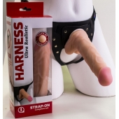 Страпон Harness из двух предметов: регулируемые трусики и насадка-фаллос - 17,5 см. - LOVETOY (А-Полимер) - купить с доставкой в Салавате
