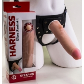 Реалистичный страпон Harness из трусиков и насадки-фаллоса - 18,5 см. - LOVETOY (А-Полимер) - купить с доставкой в Салавате