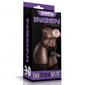 Женский темнокожий страпон Easy Strapon Set 7 Inch - 18 см. - Lovetoy - купить с доставкой в Салавате