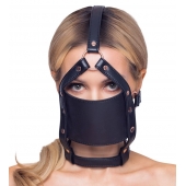 Черный намордник с кляпом-шаром Head Harness With A Gag - Orion - купить с доставкой в Салавате