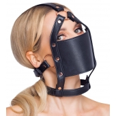 Черный намордник с кляпом-шаром Head Harness With A Gag - Orion - купить с доставкой в Салавате