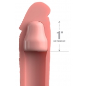 Телесная насадка-удлинитель 1 Inch Silicone X-tension - 17,8 см. - Pipedream - в Салавате купить с доставкой