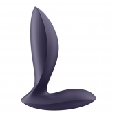 Фиолетовый анальный вибростимулятор Power Plug - Satisfyer - в Салавате купить с доставкой