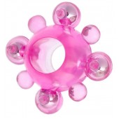 Эрекционное кольцо c бусинками - Toyfa Basic - в Салавате купить с доставкой