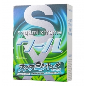 Презервативы Sagami Xtreme Mint с ароматом мяты - 3 шт. - Sagami - купить с доставкой в Салавате
