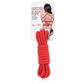 Красная хлопковая веревка для связывания - 3 м. - Lux Fetish - купить с доставкой в Салавате