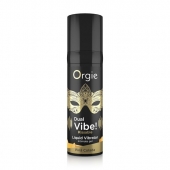 Съедобный гель Dual Vibe Pina Colada с эффектом вибрации и вкусом коктейля пина колада - 15 мл. - ORGIE - купить с доставкой в Салавате