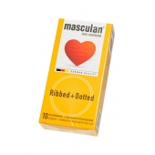 Презервативы с колечками и пупырышками Masculan Ribbed+Dotted - 10 шт. - Masculan - купить с доставкой в Салавате