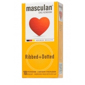 Презервативы с колечками и пупырышками Masculan Ribbed+Dotted - 10 шт. - Masculan - купить с доставкой в Салавате