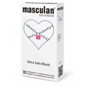 Ультрапрочные презервативы Masculan Ultra Safe Black - 10 шт. - Masculan - купить с доставкой в Салавате