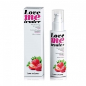 Съедобное согревающее массажное масло Love Me Tender Strawberry с ароматом клубники - 100 мл. - Love to Love - купить с доставкой в Салавате
