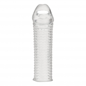 Текстурированная насадка на пенис Clear Textured Penis Enhancing Sleeve Extension - 16,5 см. - BlueLine - в Салавате купить с доставкой