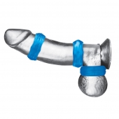 Комплект из трех голубых колец для эрекции 3-Pack Nuts   Bolts Stretch Cock Ring Set - BlueLine - в Салавате купить с доставкой