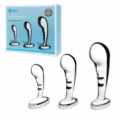 Набор из 3 стальных стимуляторов простаты Stainless Steel P-spot Training Set - b-Vibe - в Салавате купить с доставкой