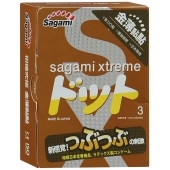 Презервативы Sagami Xtreme FEEL UP с точечной текстурой и линиями прилегания - 3 шт. - Sagami - купить с доставкой в Салавате