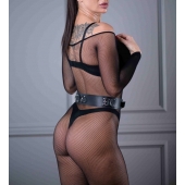 Черный кожаный пояс Sex Game - БДСМ Арсенал - купить с доставкой в Салавате