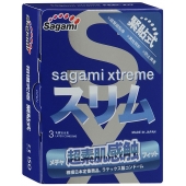 Розовые презервативы Sagami Xtreme FEEL FIT 3D - 3 шт. - Sagami - купить с доставкой в Салавате