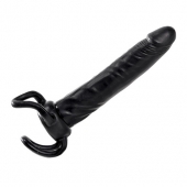 Чёрная насадка-фаллос для двойного проникновения INFLATABLE DILDO SLIM DONG  - 13,5 см. - Toyz4lovers - в Салавате купить с доставкой