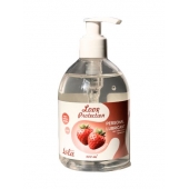 Лубрикант на водной снове Love Protection Strawberry с ароматом клубники - 300 мл. - Lola Games - купить с доставкой в Салавате