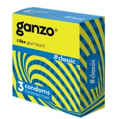 Классические презервативы с обильной смазкой Ganzo Classic - 3 шт. - Ganzo - купить с доставкой в Салавате