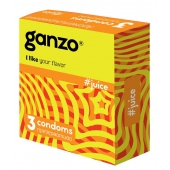 Ароматизированные презервативы Ganzo Juice - 3 шт. - Ganzo - купить с доставкой в Салавате