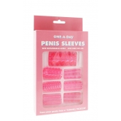 Набор из 7 розовых насадок на пенис ONE-A-DAY PENIS SLEEVES PINK - Seven Creations - в Салавате купить с доставкой