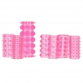 Набор из 7 розовых насадок на пенис ONE-A-DAY PENIS SLEEVES PINK - Seven Creations - в Салавате купить с доставкой