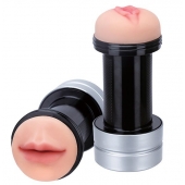Двусторонний мастурбатор REALSTUFF 2 IN 1 HUMMER MOUTH   VAGINA - ротик и вагина - Dream Toys - в Салавате купить с доставкой