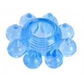 Голубая гелевая насадка-цветок - Toyfa Basic - в Салавате купить с доставкой