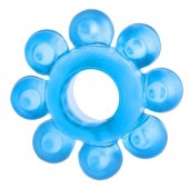 Голубая гелевая насадка-цветок - Toyfa Basic - в Салавате купить с доставкой