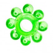 Зеленое эрекционное кольцо-цветок - Toyfa Basic - в Салавате купить с доставкой