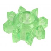 Зеленое эрекционное кольцо-звезда - Toyfa Basic - в Салавате купить с доставкой