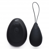 Черное виброяйцо с пультом ДУ 10X Silicone Vibrating Egg - XR Brands в Салавате Черное виброяйцо с пультом ДУ 10X Silicone Vibrating Egg - XR Brands
