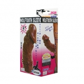 Коричневая насадка на пенис Wolftooth Sleeve - 13 см. - Baile - в Салавате купить с доставкой