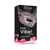 Съедобный жидкий вибратор Dual Vibe! со вкусом клубничного джина с тоником - 15 мл. - ORGIE - купить с доставкой в Салавате