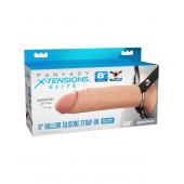 Полый страпон на ремнях 8’’ Hollow Silicone Strap-on - Pipedream - купить с доставкой в Салавате