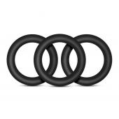 Набор из 3 черных эрекционных колец Black Small Penis Rings - Blush Novelties - в Салавате купить с доставкой
