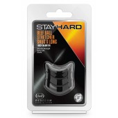 Черное эрекционное кольцо на мошонку Beef Ball Stretcher Snug X Long - Blush Novelties - в Салавате купить с доставкой