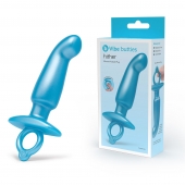 Голубая анальная пробка для массажа простаты Hither Silicone Prostate Plug - 14,3 см. - b-Vibe - в Салавате купить с доставкой