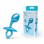 Голубая анальная пробка для массажа простаты Bulb Silicone Prostate Plug - 10,7 см. - b-Vibe - в Салавате купить с доставкой