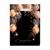 Пакет с вырубной ручкой и принтом в виде шариков (30х40 см) - Сима-Ленд - купить с доставкой в Салавате