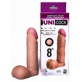 Фаллическая насадка для страпона UNICOCK 8  - 20 см. - LOVETOY (А-Полимер) - купить с доставкой в Салавате
