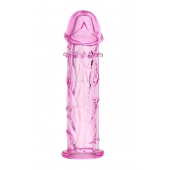 Розовая насадка фаллической формы - 12,5 см. - A-toys - в Салавате купить с доставкой